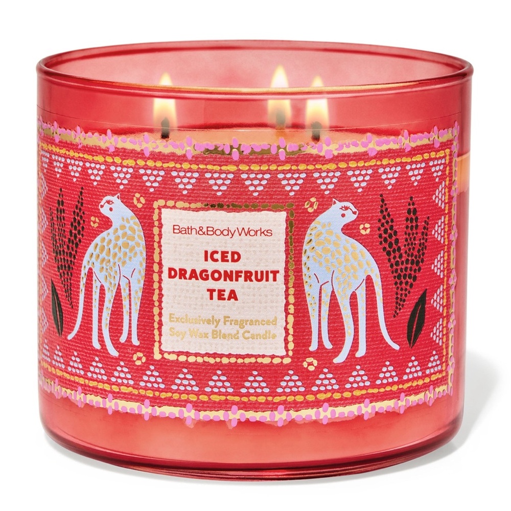 BBW Iced Dragonfruit Tea 3 Wick Candle